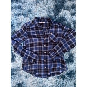 Abercrombie Kids Blue Plaid‎ Button-Up Long Sleeve Shirt